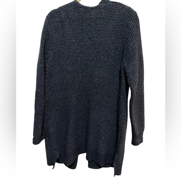 Time and Tru - Navy Blue wrap cardigan - size M (8-10) - Picture 2 of 3